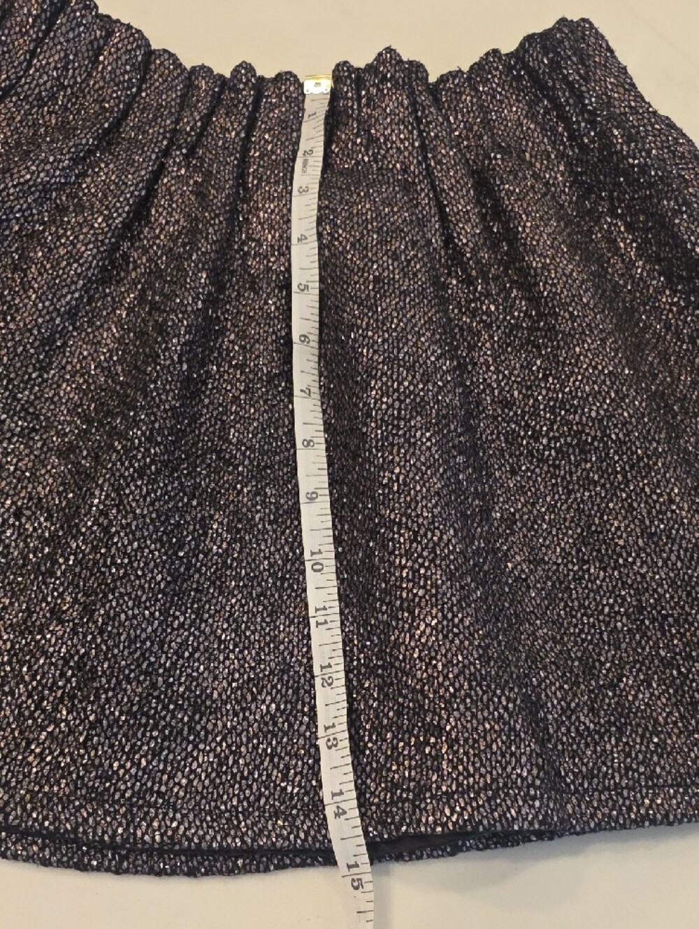 Metallic Black & Gold A-Line Skirt - Picture 5 of 8